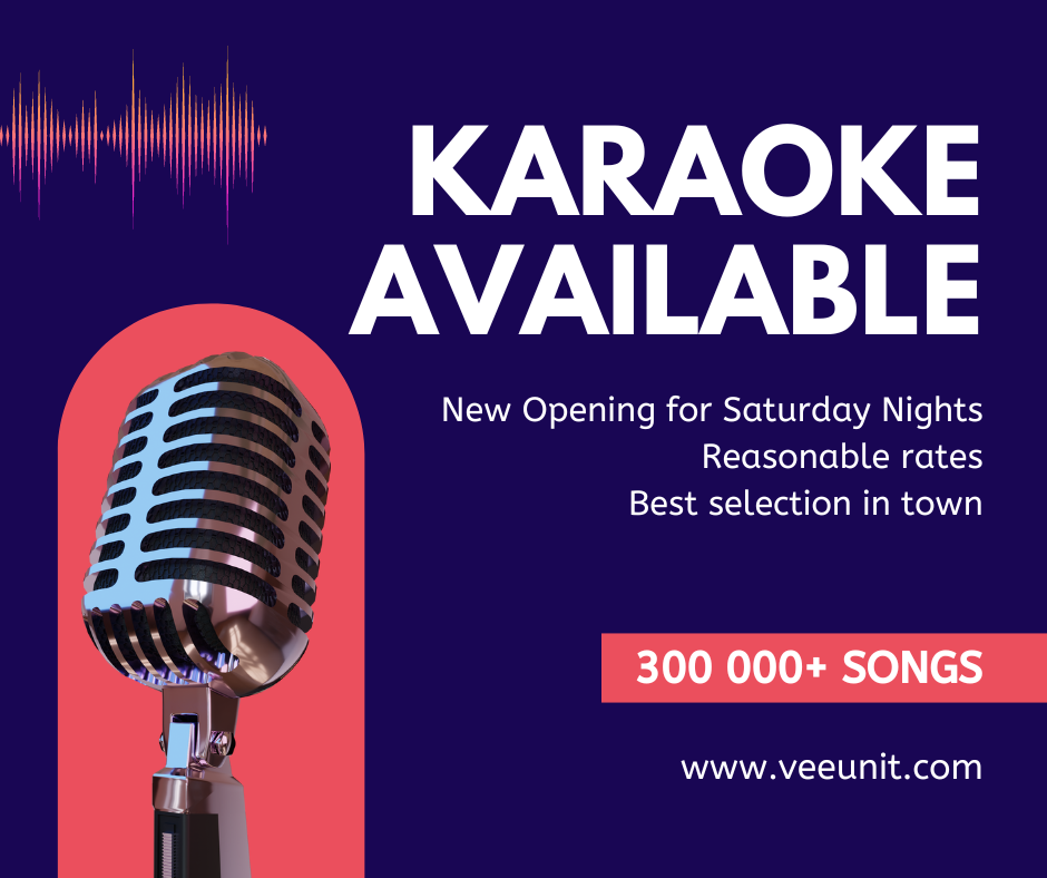 karaoke host available saturday nights reasonable rates best selection